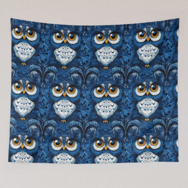 Item preview, Hoo-hoos Blue Print designed and sold by JaimeLikes.