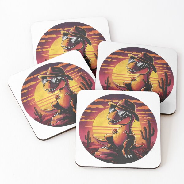 Item preview, Stylish dinosaur at Sunset. designed and sold by MyHappyArtShop.