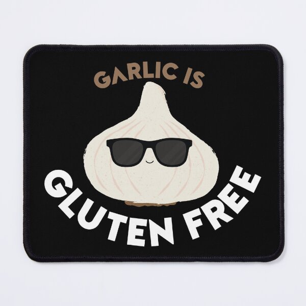 Item preview, "Garlic is Gluten-free" t shirt Dark Mode design series designed and sold by MyGluteesFree77.