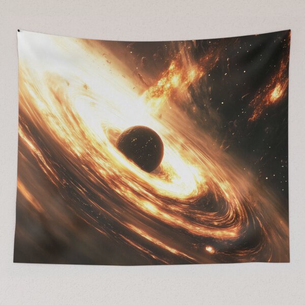 Item preview, Black Hole Surrounded by Fiery Cosmic Energy designed and sold by lematworks.