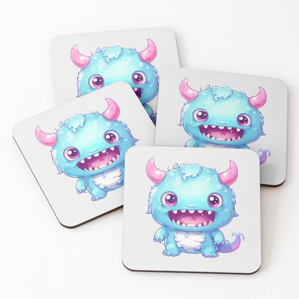 Item preview, Cute Blue Monster Kawaii  designed and sold by Juana-.
