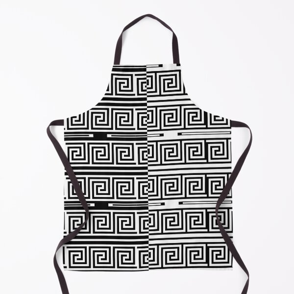 Item preview, Black White Meander Greek Key Pattern designed and sold by PatternTitan.