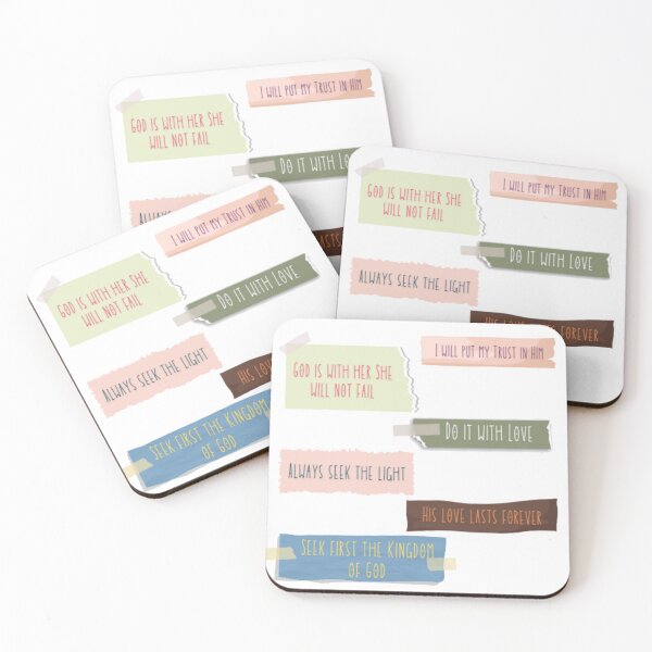 Item preview, Six Promising Bible verse with asethetic designs and colours designed and sold by Crazy-art-land.