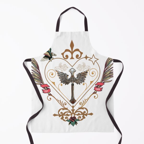 Item preview, Power of Symbolism / Winged Cross Heart / Intricate Heart and Rose / Wear Your Passion designed and sold by Dubione2.