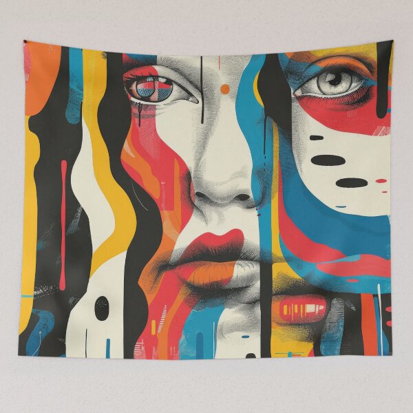 Item preview, Abstract Portrait With Colorful Patterns designed and sold by brandway.