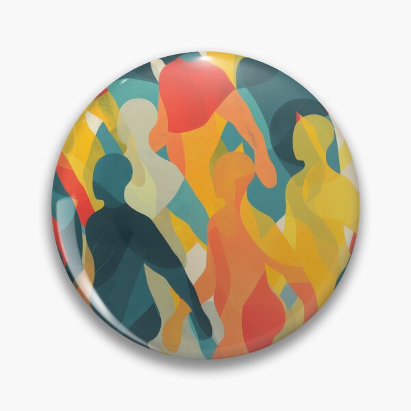 Item preview, Colorful Crowd Walking Silhouettes designed and sold by brandway.