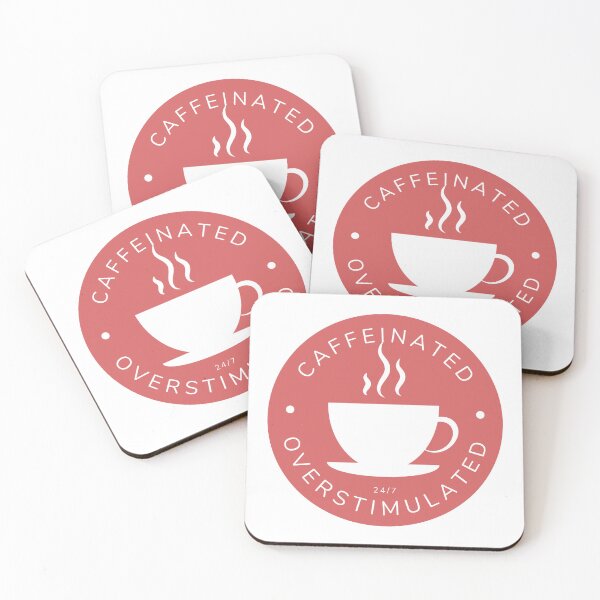 Item preview,  Caffeinated & overstimulated Red designed and sold by CarlsBees.