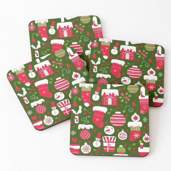 Item preview, Festive pattern with Christmas motifs. designed and sold by MyHappyArtShop.