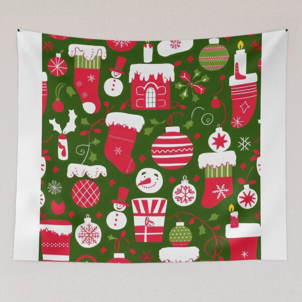 Item preview, Festive pattern with Christmas motifs. designed and sold by MyHappyArtShop.