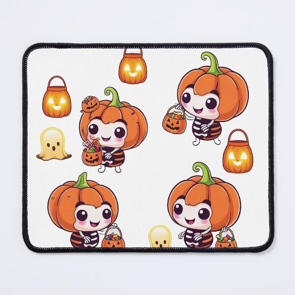 Item preview, Adorable Microbes in Festive Halloween Costumes – Pumpkin, Skeleton Fun designed and sold by AdoraSticks.