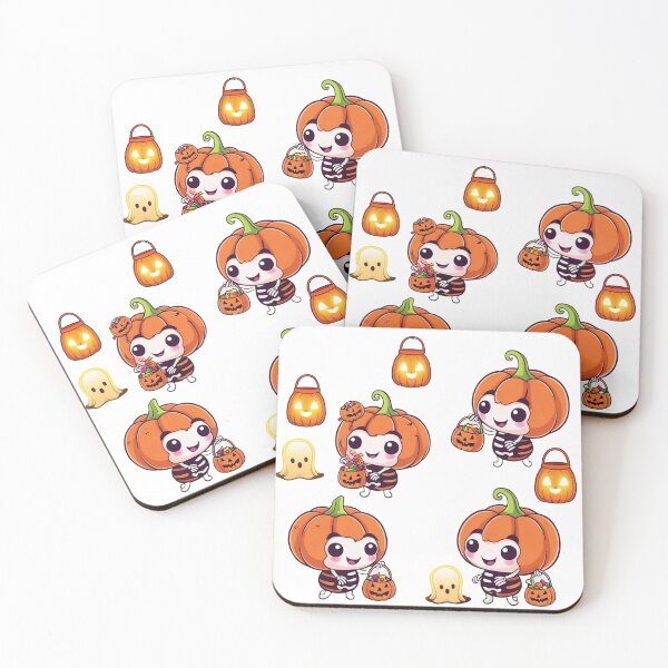 Item preview, Adorable Microbes in Festive Halloween Costumes – Pumpkin, Skeleton Fun designed and sold by AdoraSticks.