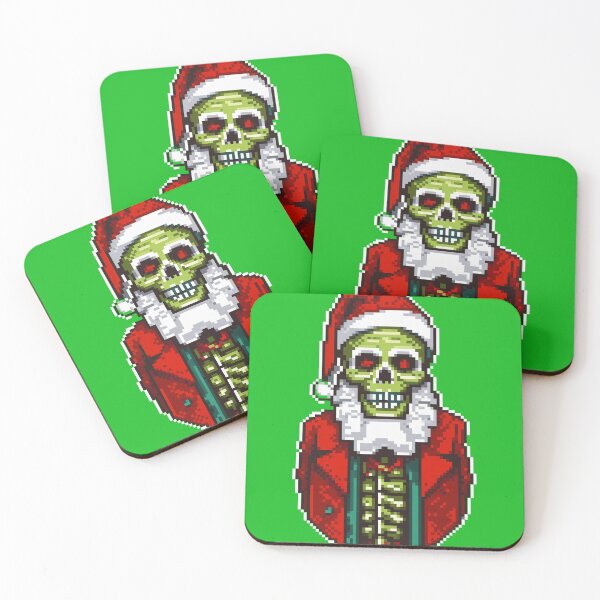 Item preview, Christmas in October - Halloween Santa Skeleton Design designed and sold by FunnyFarmDesign.