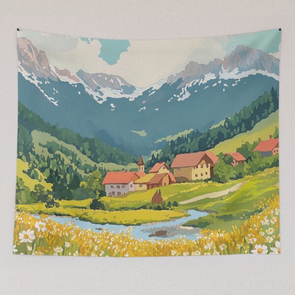 Item preview, Alpine Village in Bloom designed and sold by nshaltiel.