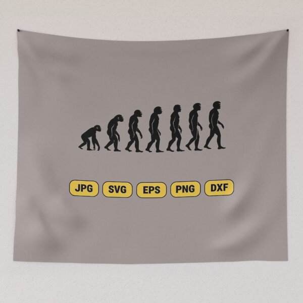 Item preview, Human Evolution Silhouettes designed and sold by Aise06.