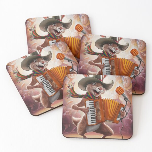 Item preview, A hare playing the accordion. designed and sold by MyHappyArtShop.
