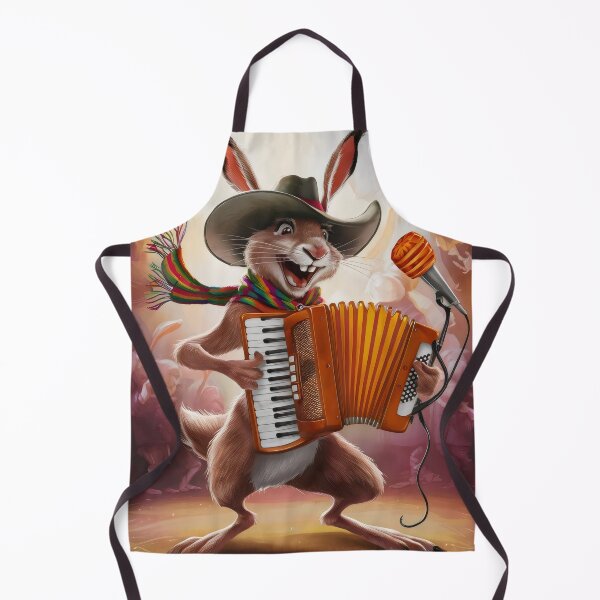 Item preview, A hare playing the accordion. designed and sold by MyHappyArtShop.