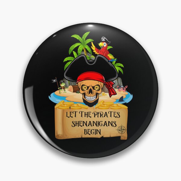 Item preview, Halloween skull let the pirate shenanigans begin designed and sold by BoxerStyle.