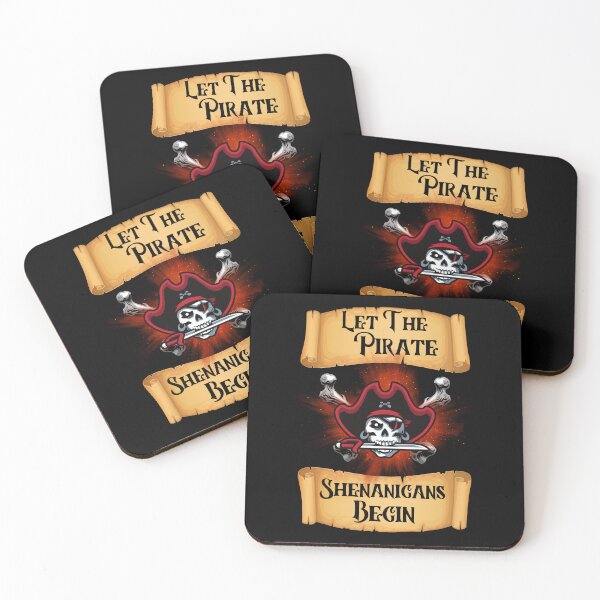 Item preview, Halloween skull let the pirate shenanigans begin designed and sold by BoxerStyle.