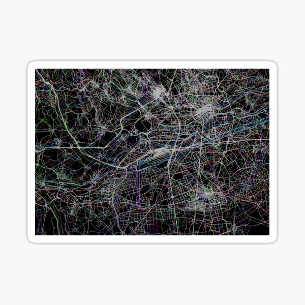 GPS Tracks Around Frankfurt Sticker