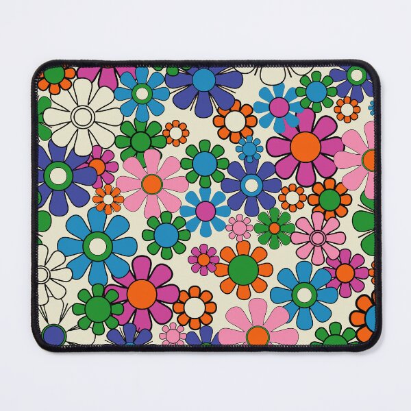 Item preview, Vibrant Retro Garden Groovy Colorful 60s 70s Floral Pattern designed and sold by kierkegaard.