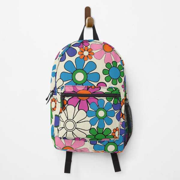 Item preview, Vibrant Retro Garden Groovy Colorful 60s 70s Floral Pattern designed and sold by kierkegaard.