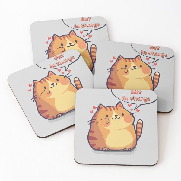 Item preview, Tiny But In Charge Cute Orange Cat Deesign designed and sold by KeepYourCatFat.