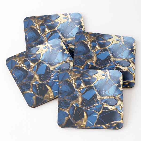 Item preview, Golden Repairs: The Art of Kintsugi - Blue and Gold designed and sold by lematworks.