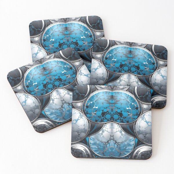 Item preview, Blue steel bubble abstract designed and sold by NolineXpression.