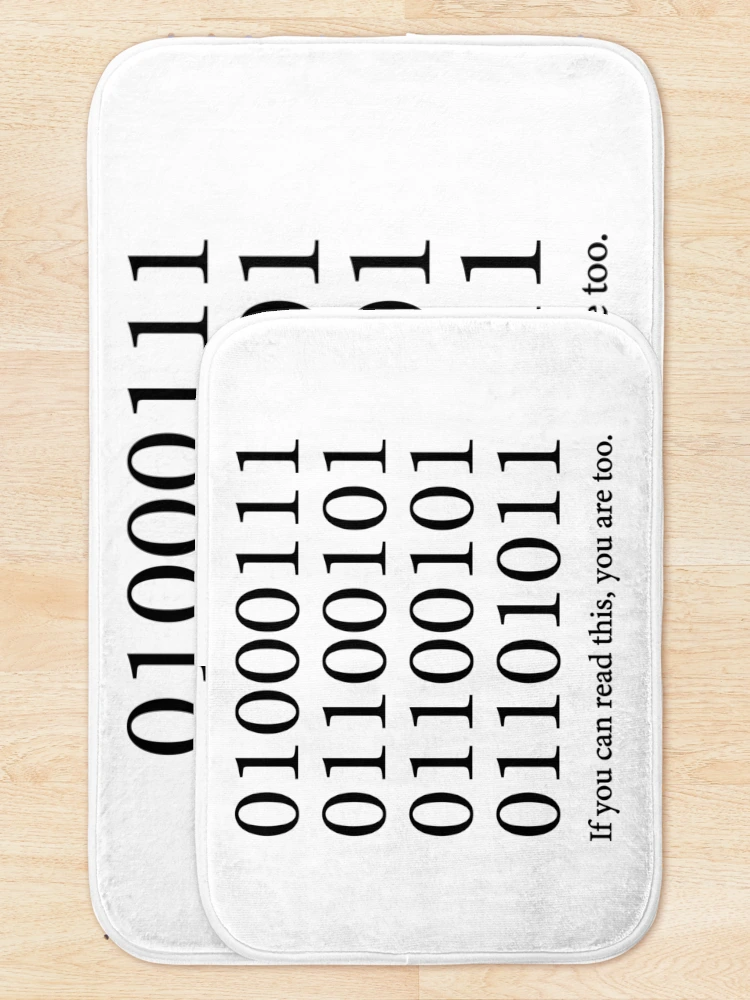 Thumbnail 5 of 6, Bath Mat, Binary Code - Funny Programmer & Computer Science Coding Gift designed and sold by ScienceCorner.