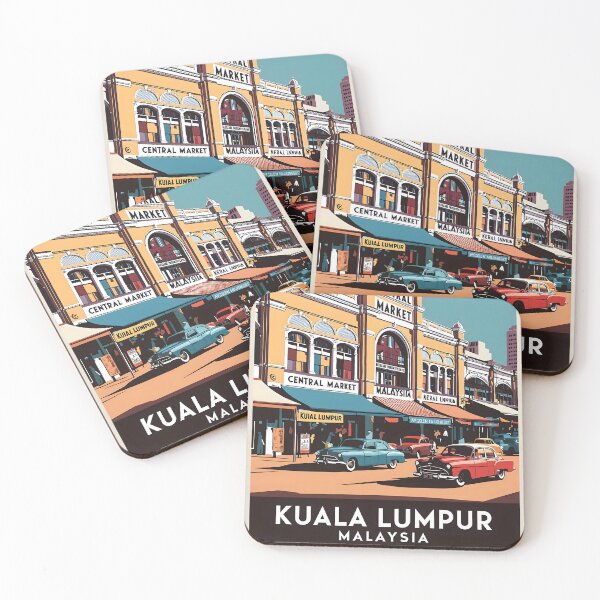 Item preview, Kuala Lumpur Central Market Malaysia Vintage Travel Tourism designed and sold by TravelersGems.