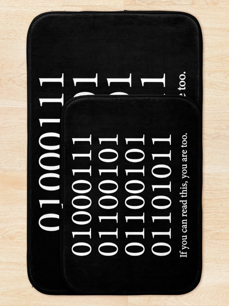 Thumbnail 5 of 6, Bath Mat, Binary Code - Funny Programmer & Computer Science Coding Gift designed and sold by ScienceCorner.
