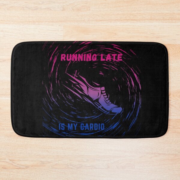 Item preview, Running late is my cardio, Bisexual Flag , running shoe in motion graphic, cardio, run, running, gym, funny, funny lgbtq  designed and sold by PrideBeProud.