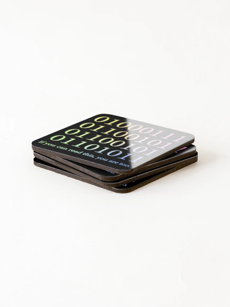 Thumbnail 4 of 5, Coasters (Set of 4), Binary Code - Funny Programmer & Computer Science Coding Gift designed and sold by ScienceCorner.