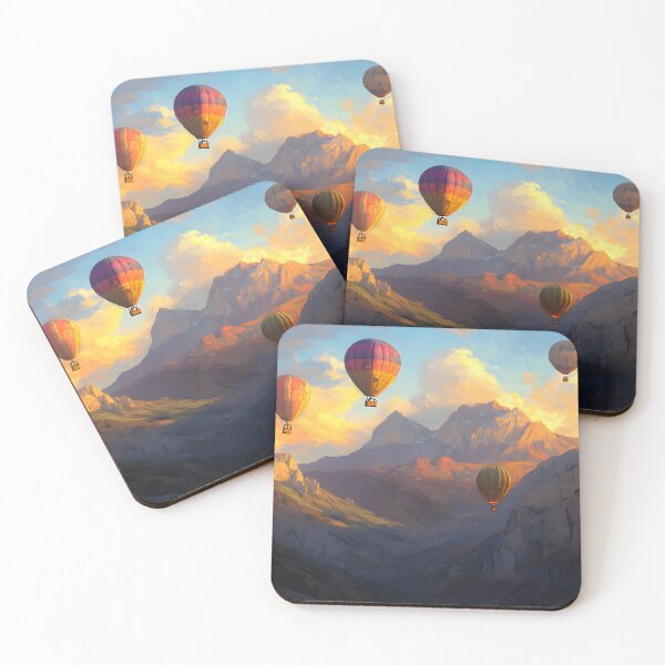 Item preview, Hot Air Balloon Over Mountains designed and sold by Alin Richard Iovănuț.