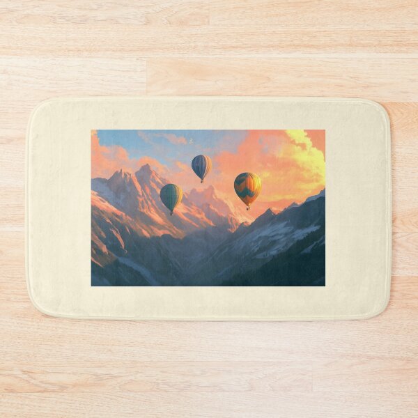 Item preview, Hot Air Balloon Over Mountains designed and sold by Alin Richard Iovănuț.