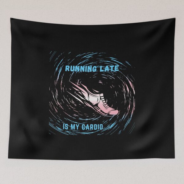Item preview, Running late is my cardio, Transexual Flag , running shoe in motion graphic, cardio, run, running, gym, funny, funny lgbtq  designed and sold by PrideBeProud.