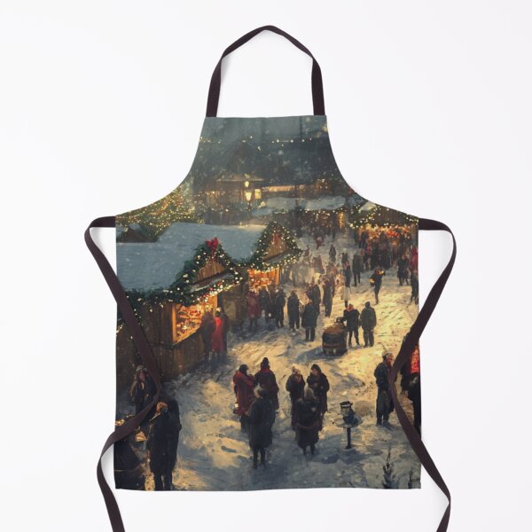 Item preview, Festive Christmas Market Painting Cozy Stalls Decorated  designed and sold by The Art of Kkatarynka.