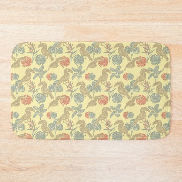 Item preview, Toucan Birds With Exotic Flowers and Leaves On Yellow designed and sold by daniela-rus.