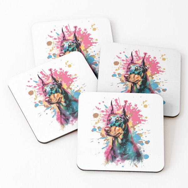 Item preview, Dog Cute Doberman Pinscher Watercolor designed and sold by mpwme.
