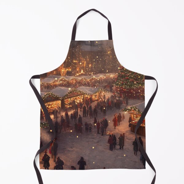 Item preview, Festive Christmas Market Painting Cozy Stalls Decorated  designed and sold by The Art of Kkatarynka.