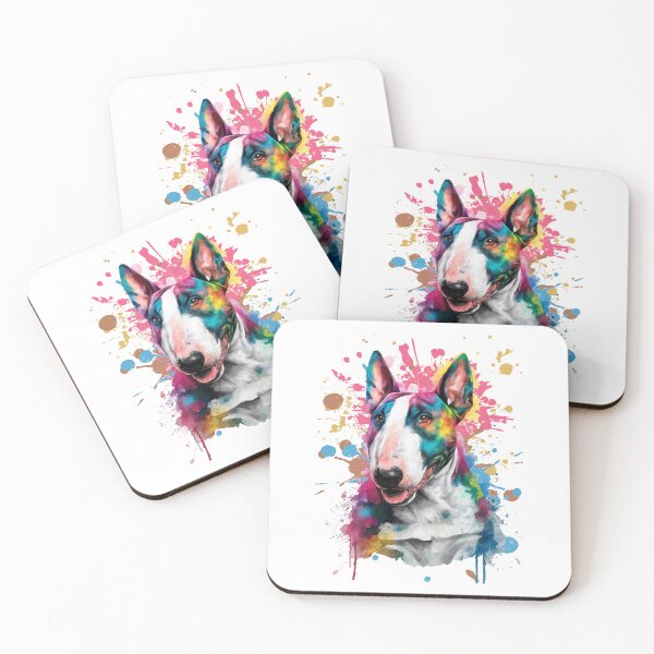 Item preview, Dog Cute Bull Terrier Watercolor designed and sold by mpwme.