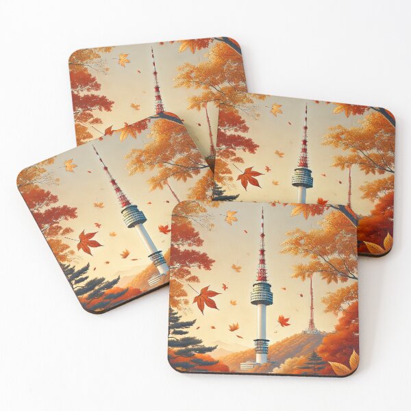 Item preview, N Seoul Tower Autumn designed and sold by unrealartwork.