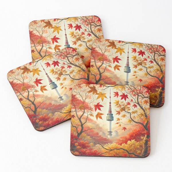 Item preview, N Seoul Tower Autumn designed and sold by unrealartwork.