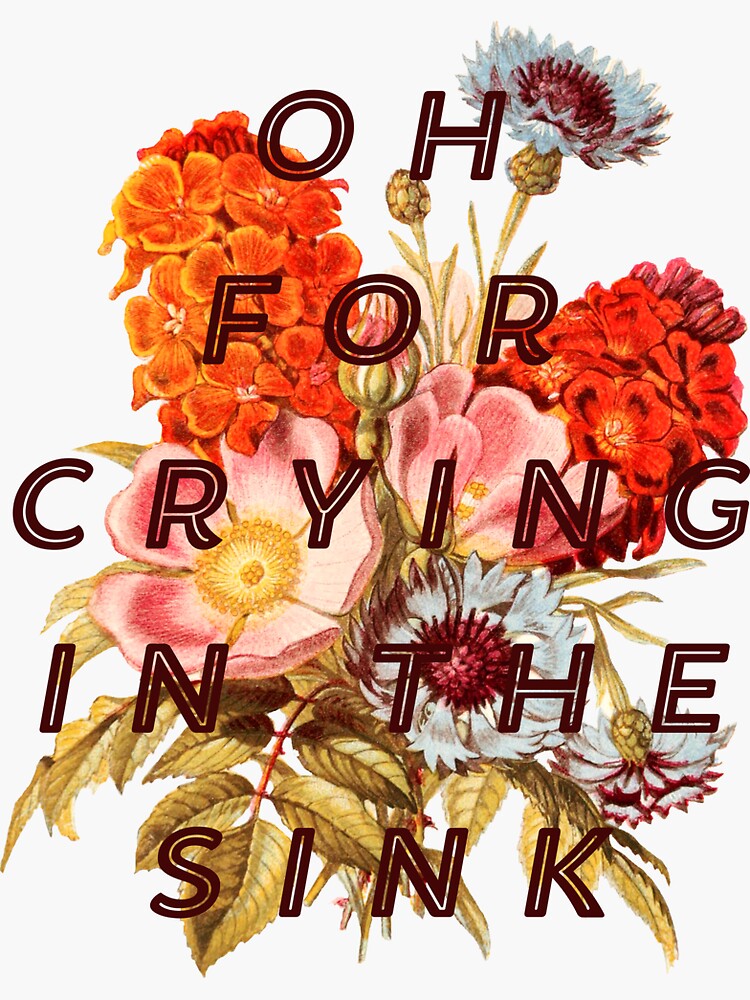 Thumbnail 4 of 4, Sticker, For Crying in the Sink Holo-Sticker designed and sold by WildRootsArt.