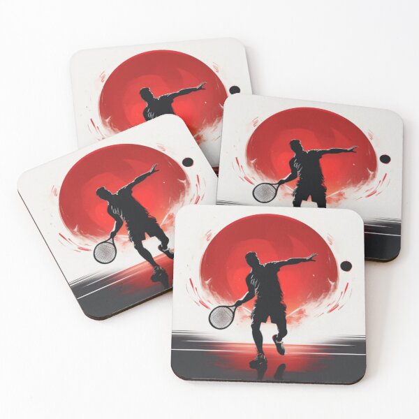 Item preview, Tennis Power Silhouette Against Red Sun designed and sold by RaiyaTees.
