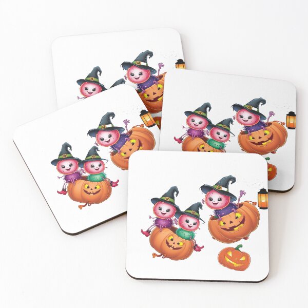 Item preview, Adorable Microbes as Witches Swinging on Pumpkins designed and sold by AdoraSticks.