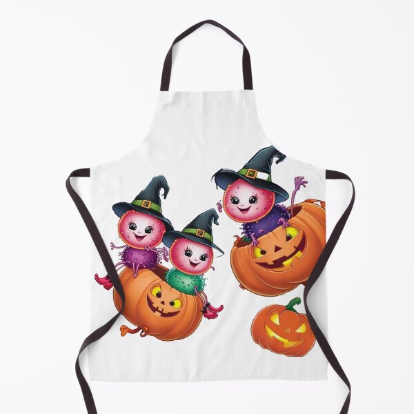 Item preview, Adorable Microbes as Witches Swinging on Pumpkins designed and sold by AdoraSticks.
