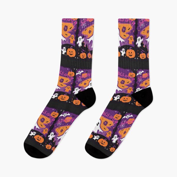 Item preview, Spooky Vibes Only -Cute Halloween Art with Ghosts, Pumpkins, and Bats designed and sold by Art-Rosa.