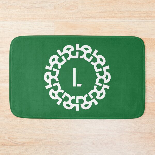 Item preview, Chain Link Letter L with Bold Geometric Emblem  designed and sold by rasagamastore.
