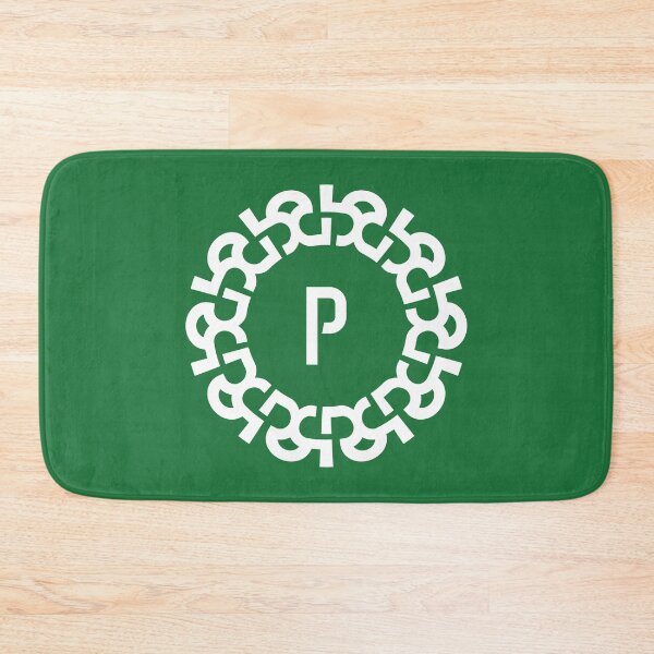 Item preview, Chain Link Letter P with Bold Geometric Emblem  designed and sold by rasagamastore.